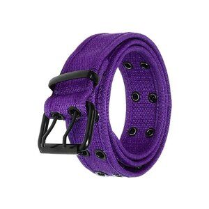 Canvas Purple Belt Double Grommet Two Hole Heavy Duty Men's Women's 100% Cotton